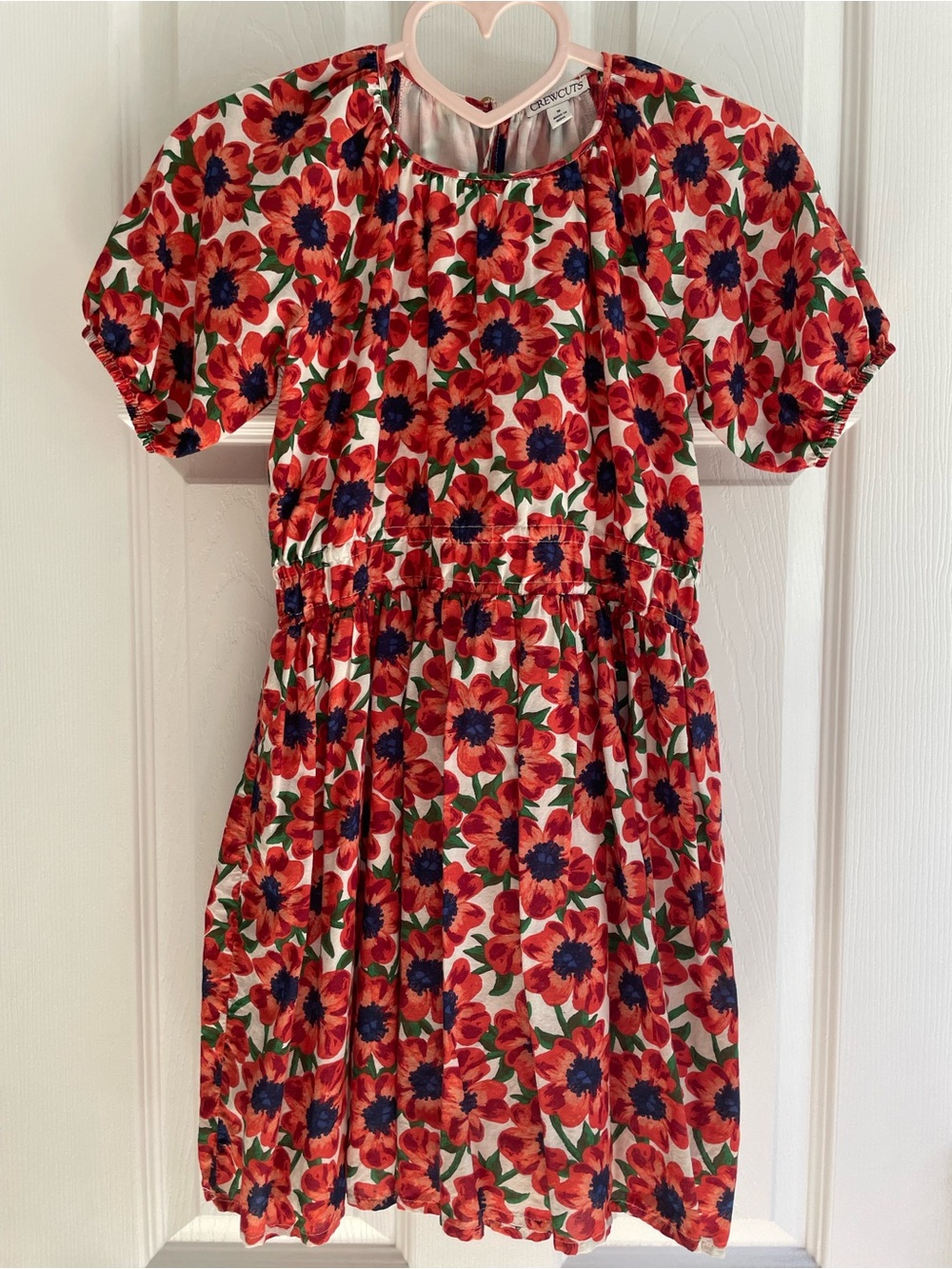 Crewcuts Girls Floral Puff Sleeve Dress Size 10 Lined